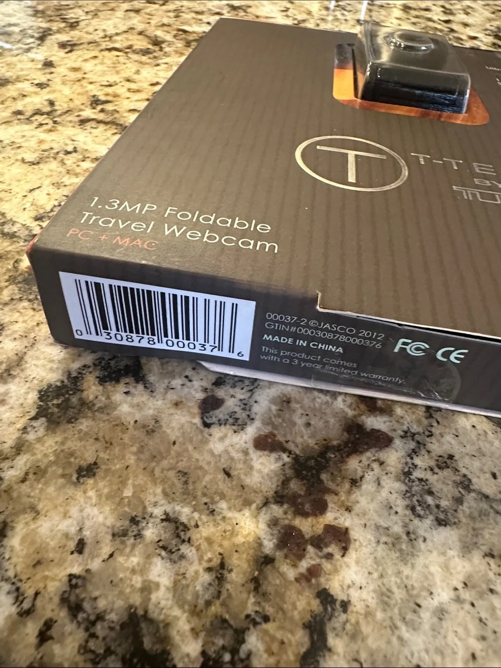 New in Box T-Tech by Tumi Foldable Travel Webcam - Black 1.3MP PC and MAC